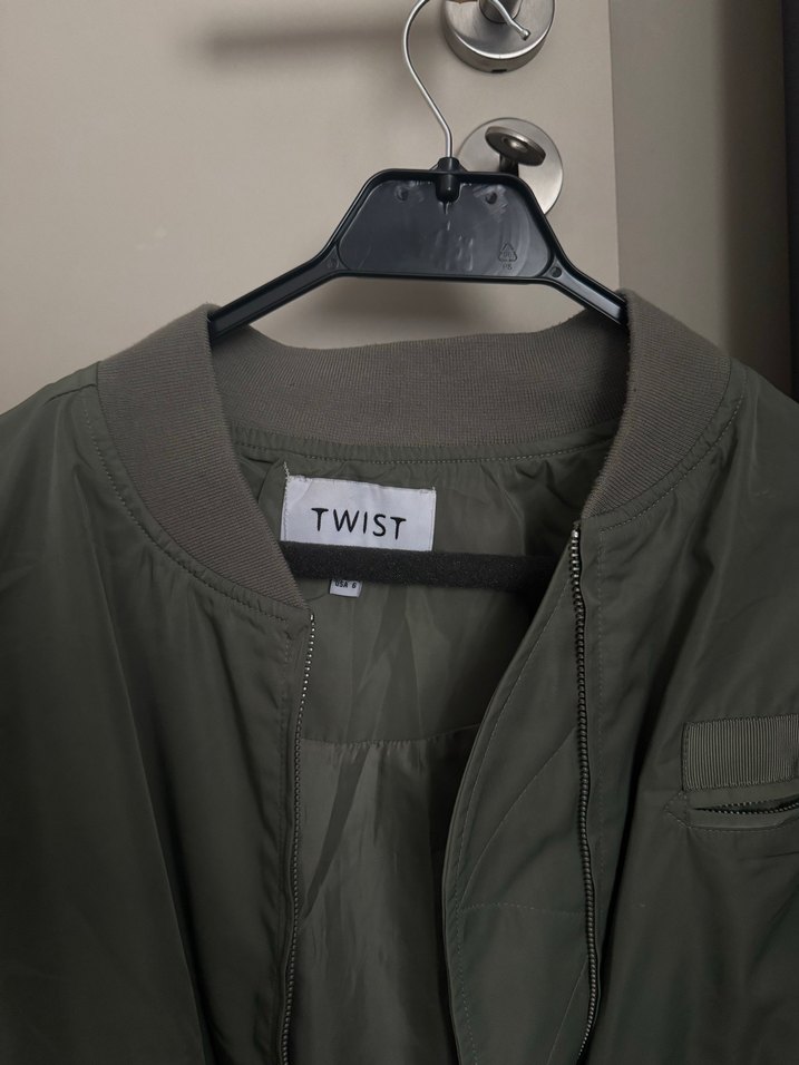 Kadın Haki Midi Boy Fermuarlı Ceket - Görsel 2