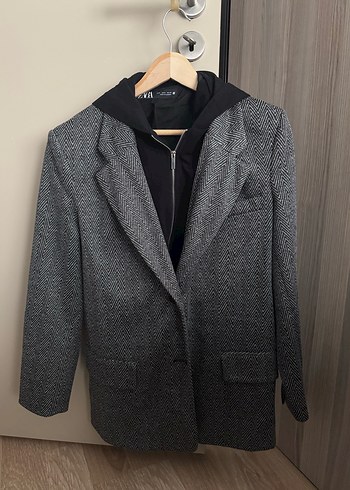 Gri Midi Kadın Blazer Ceket - Görsel 3