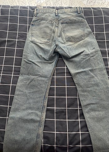 Gri Midi Boy Denim Kadın Jean - Görsel 3