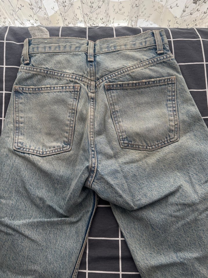 Gri Midi Boy Denim Kadın Jean - Görsel 4