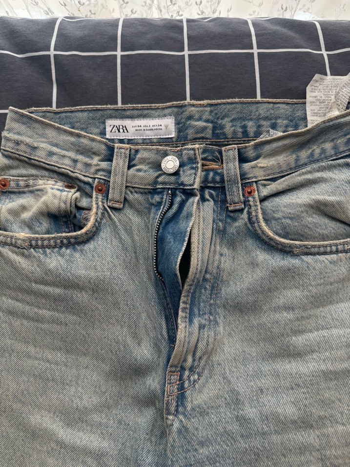 Gri Midi Boy Denim Kadın Jean - Görsel 2