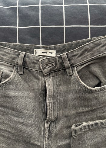 Gri Kadın Denim Pantolon Normal Kesim - Görsel 2