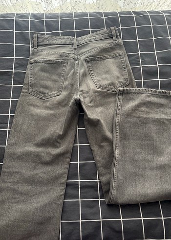 Gri Kadın Denim Pantolon Normal Kesim - Görsel 4