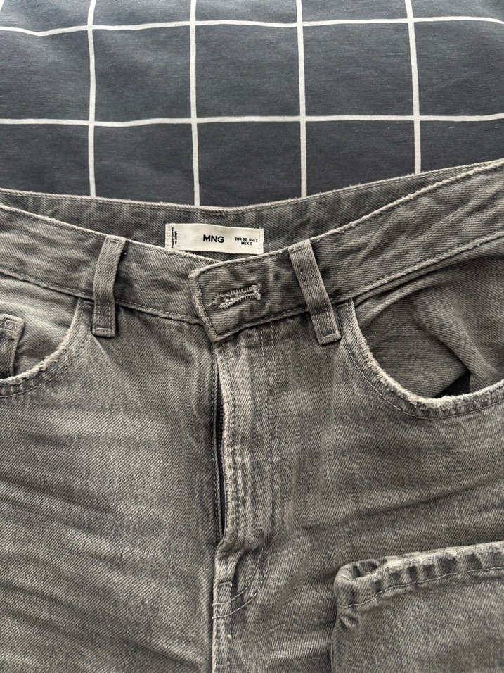 Gri Kadın Denim Pantolon Normal Kesim - Görsel 2