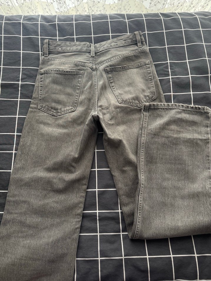 Gri Kadın Denim Pantolon Normal Kesim - Görsel 4