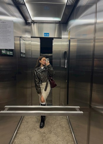 Zara krem  kalem etek - Görsel 3