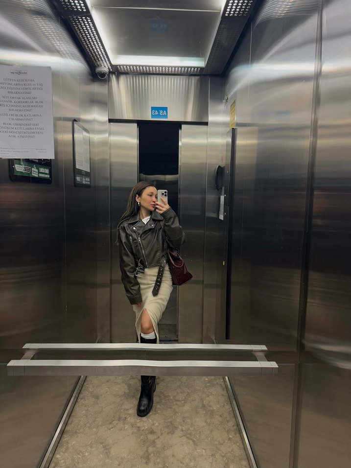 Zara krem  kalem etek - Görsel 3