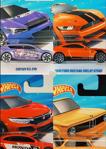 Hot Wheels 4 lü Lot BMW Honda Kia Mustang