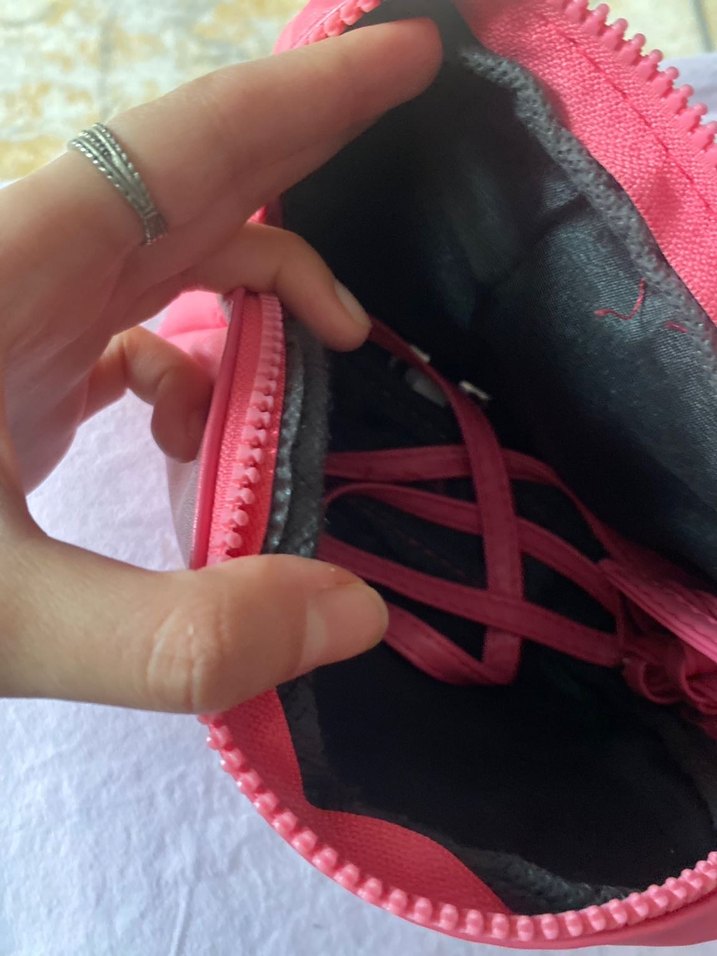 Pembe Deri Kadın Mini Çapraz Çanta - Görsel 2