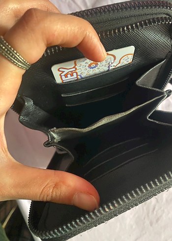 Siyah Deri Kadın Çapraz Çanta - Görsel 4