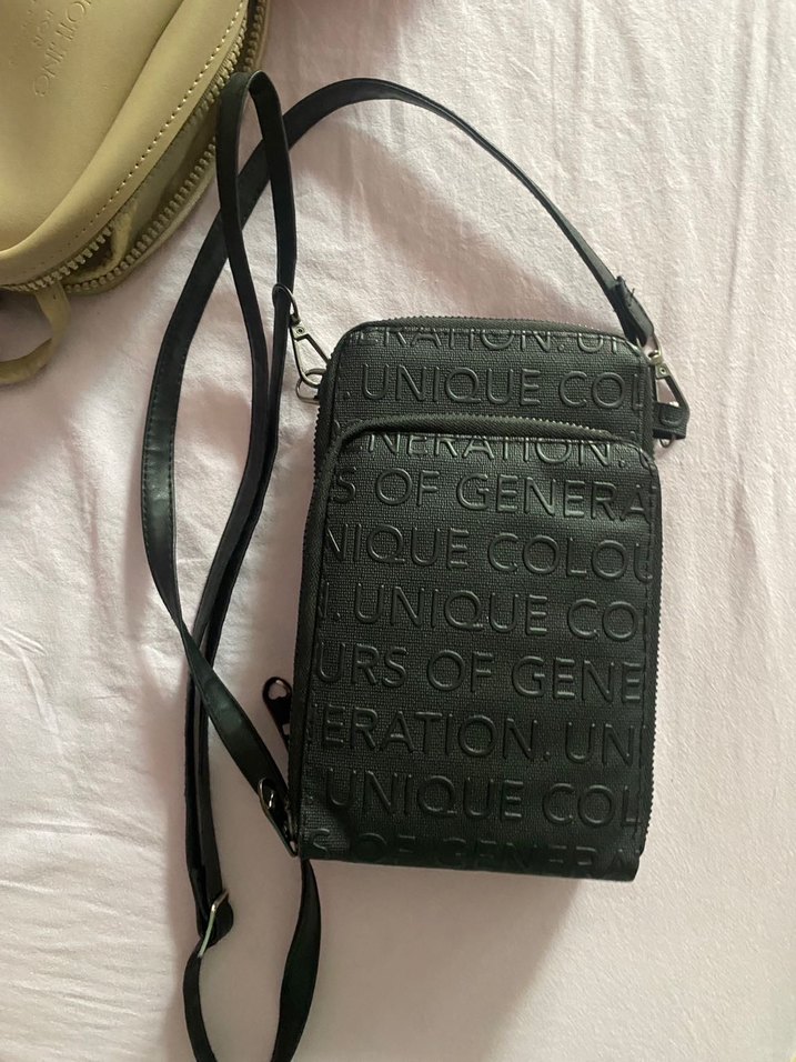 Siyah Deri Kadın Çapraz Çanta - Görsel 2