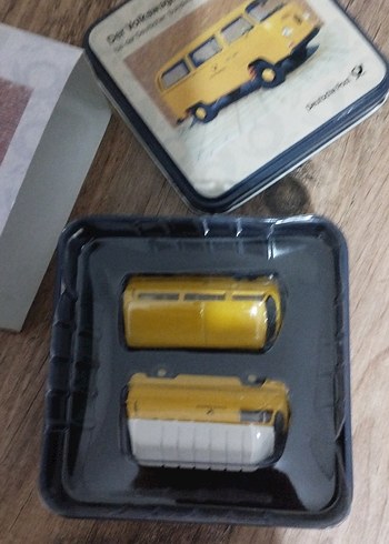 Sarı Volkswagen T2 Oyuncak Araba - Görsel 2