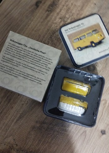 Sarı Volkswagen T2 Oyuncak Araba - Görsel 3