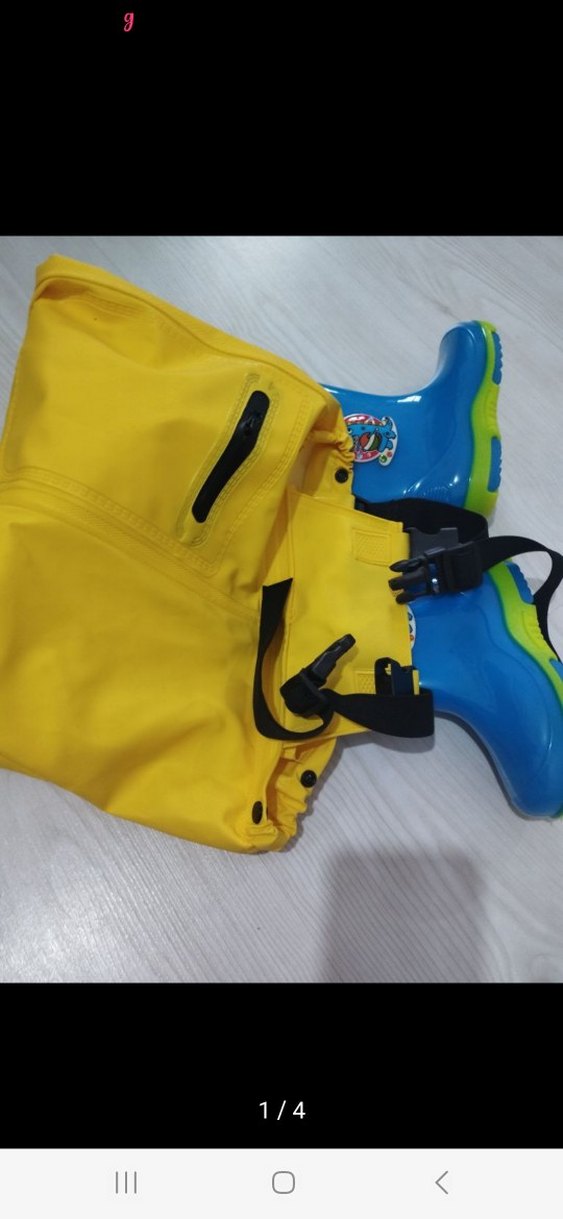 Sarı Erkek Çocuk Su Geçirmez Tulum çizmeli amerikanın alindi - Görsel 3
