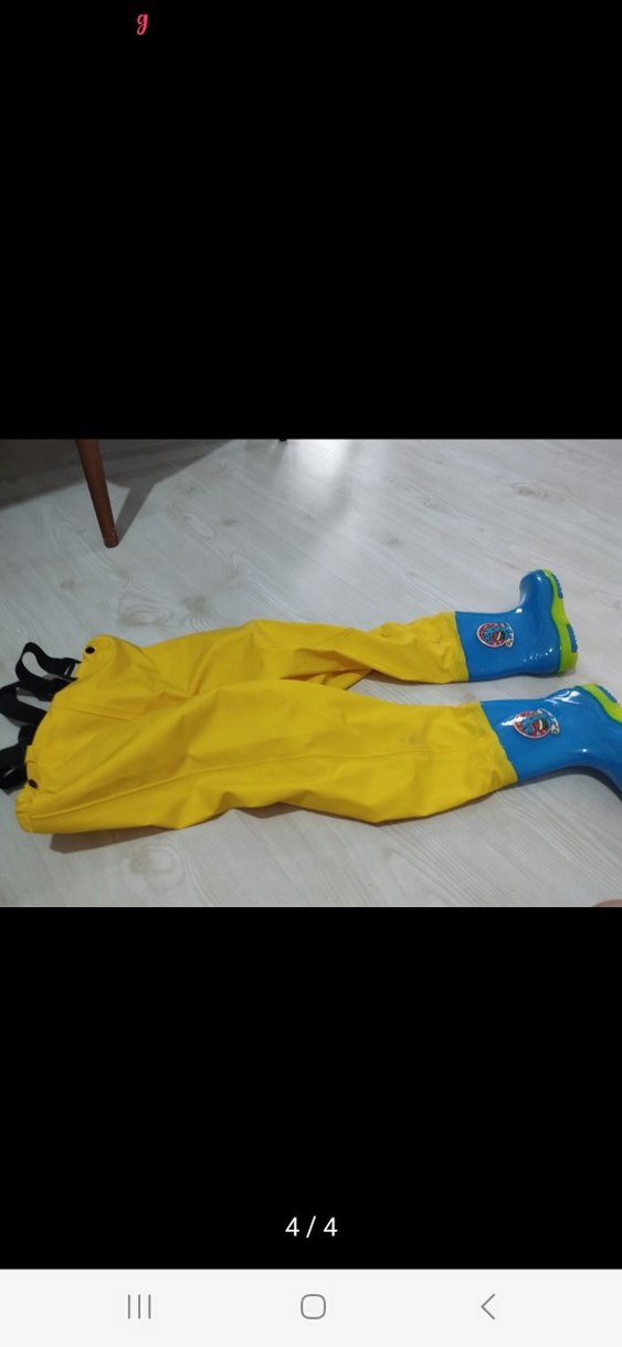 Sarı Erkek Çocuk Su Geçirmez Tulum çizmeli amerikanın alindi - Görsel 4
