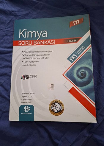 Bilgi Sarma Yayınları TYT Kimya Soru Bankası 1. Oturum