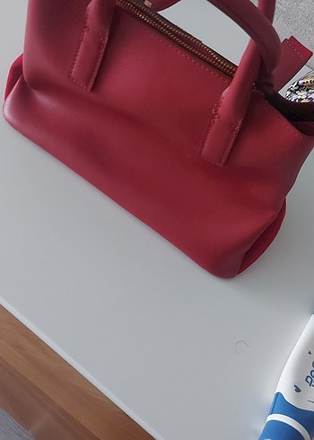 Bordo Deri Kadın Çanta - Görsel 4