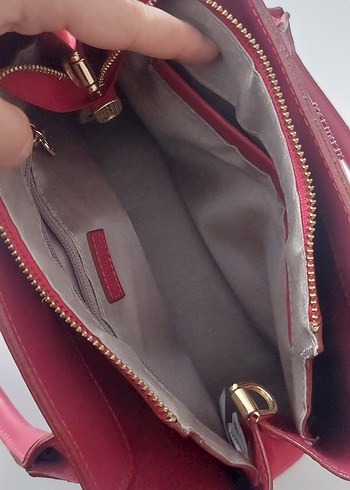 Bordo Deri Kadın Çanta - Görsel 6