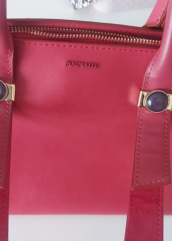 Bordo Deri Kadın Çanta - Görsel 2