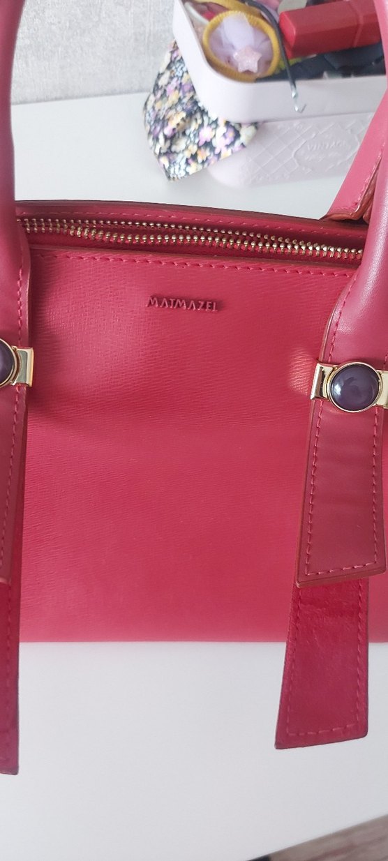 Bordo Deri Kadın Çanta - Görsel 2