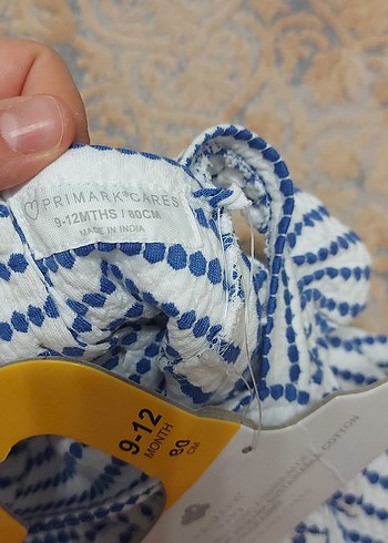 Kız Çocuk Mavi Nakışlı Fırfırlı Elbise - Görsel 3