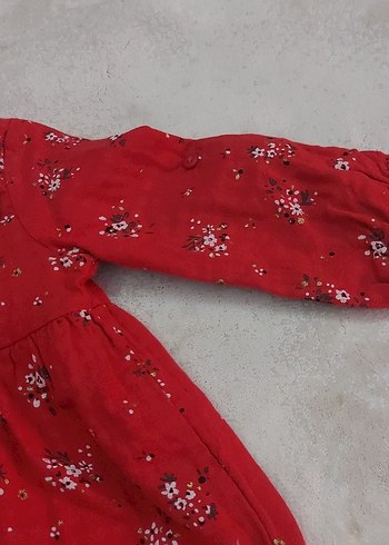 Kız Çocuk Kırmızı Uzun Kollu Elbise - Görsel 2