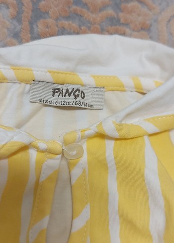 Kız Çocuk Sarı Çizgili Kolsuz Elbise - Görsel 3