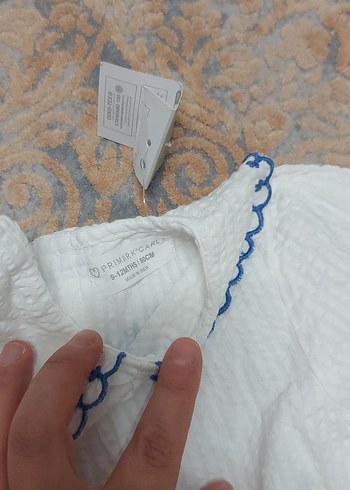 Nakışlı Beyaz Kız Bluzu ve şortlu takim - Görsel 4