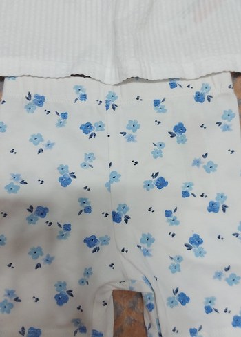 Nakışlı Beyaz Kız Bluzu ve şortlu takim - Görsel 3