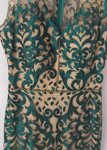 Dantel Detaylı Bohem Uzun Kadın Abiye Elbise - Görsel 2