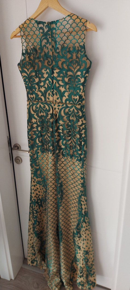 Dantel Detaylı Bohem Uzun Kadın Abiye Elbise - Görsel 5