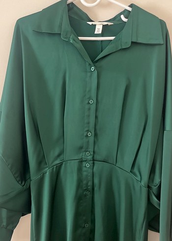 s Beden H&M Saten Gömlek Elbise