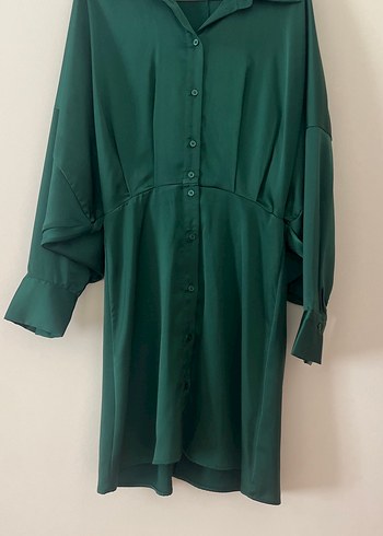 H&M Saten Gömlek Elbise