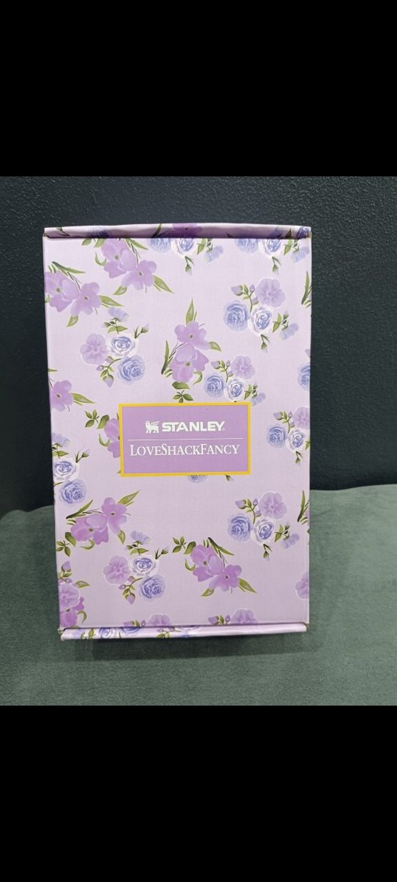 Pastel Mor Çiçek Desenli Termos Bardak - Görsel 3