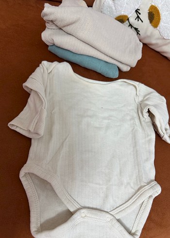 Beyaz Örgü Pamuklu Uzun Kollu Bebek Body - Görsel 2