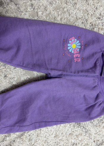 Mor Nakışlı Kız Çocuk Rahat Tayt - Görsel 2