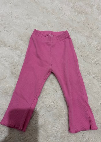 Kız Çocuk Pembe Triko Tayt - Görsel 2