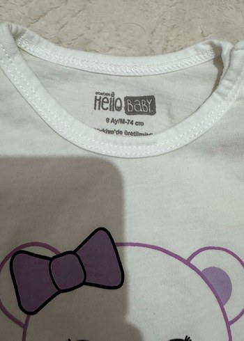 Kız Çocuk Beyaz Kısa Kollu Tişört - Görsel 2