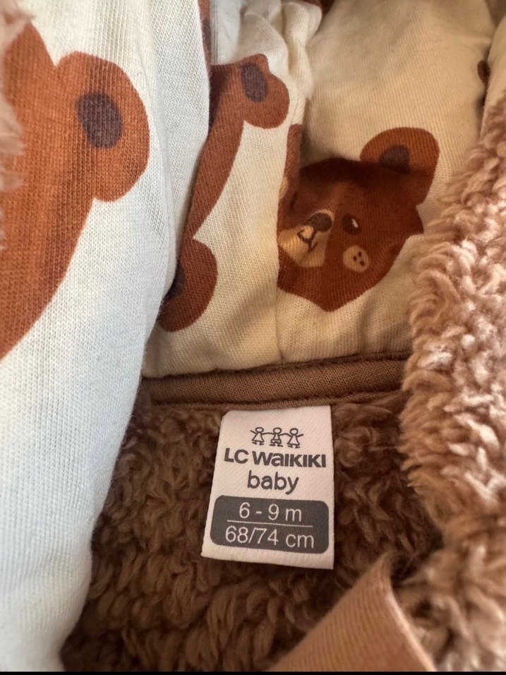 Sıfır Lc Baby Peluş Bebek Tulum 6-9 Ay - Görsel 5