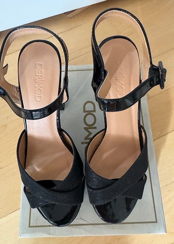 DERIMOD Siyah Platform Topuklu Kadın Ayakkabı - Görsel 2