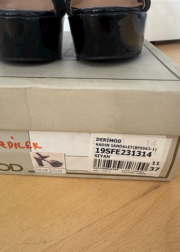 DERIMOD Siyah Platform Topuklu Kadın Ayakkabı - Görsel 4