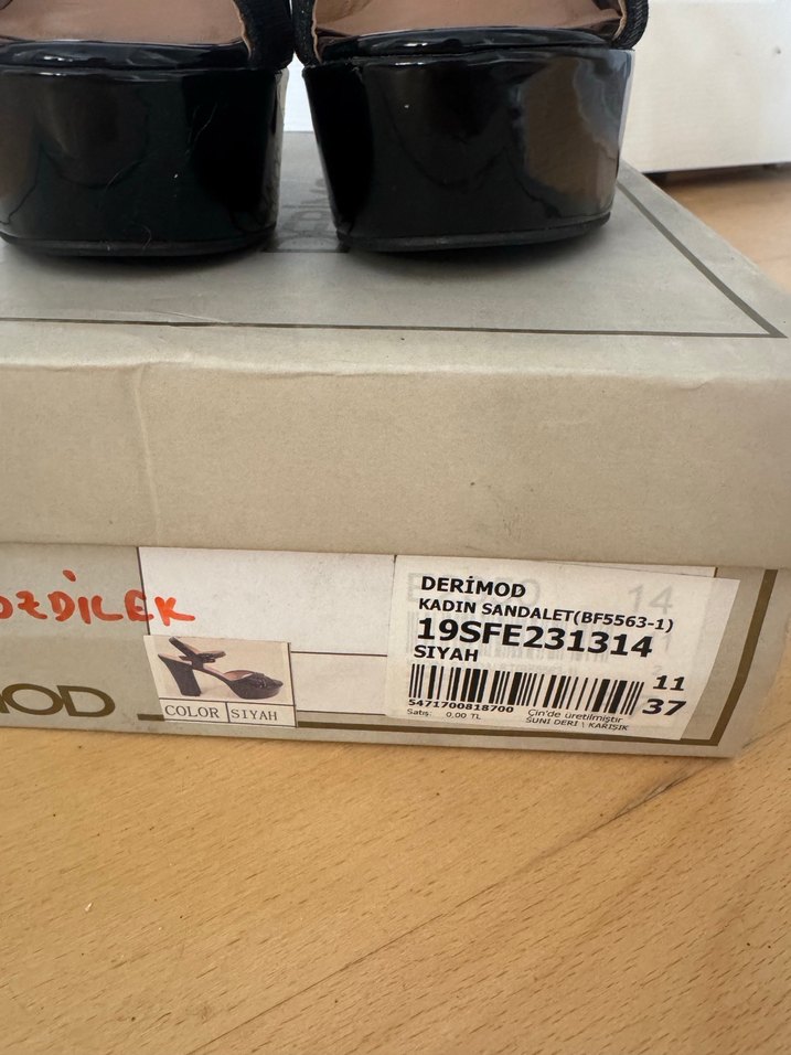 DERIMOD Siyah Platform Topuklu Kadın Ayakkabı - Görsel 4