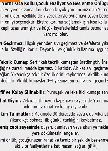 Yorni Sıvı Geçirmez Cırtlı Cepli Önlük - Görsel 6
