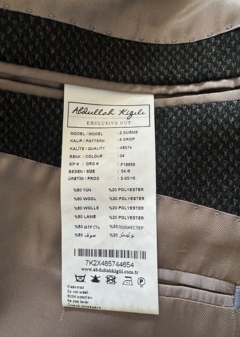 Erkek Kiğılı Exclusive Cut Yün Ceket 54/6 - Görsel 6