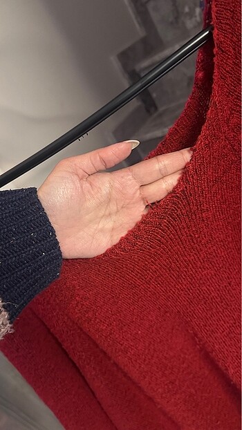 xxl Beden bordo Renk Koton Yumoş Dokulu tüylü kaşmır kazak