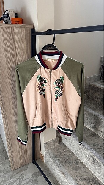 m Beden Bomber ceket desenli
