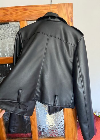 Diğer Siyah Deri Biker Ceket