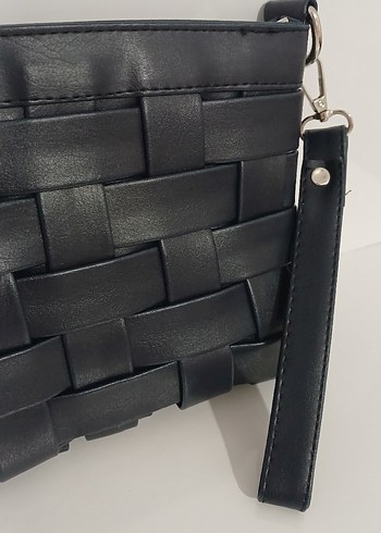 Beden LacivertDeri Fermuarlı Kadın Clutch Çanta