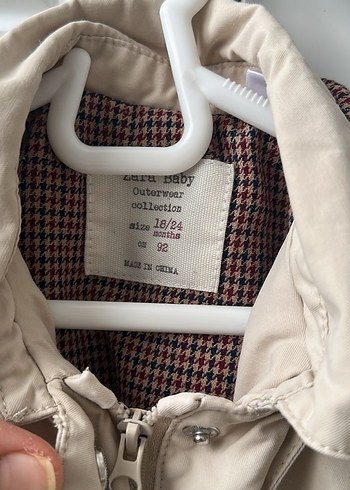 Bej Düğmeli Midi Hamile Ceketi - Görsel 2