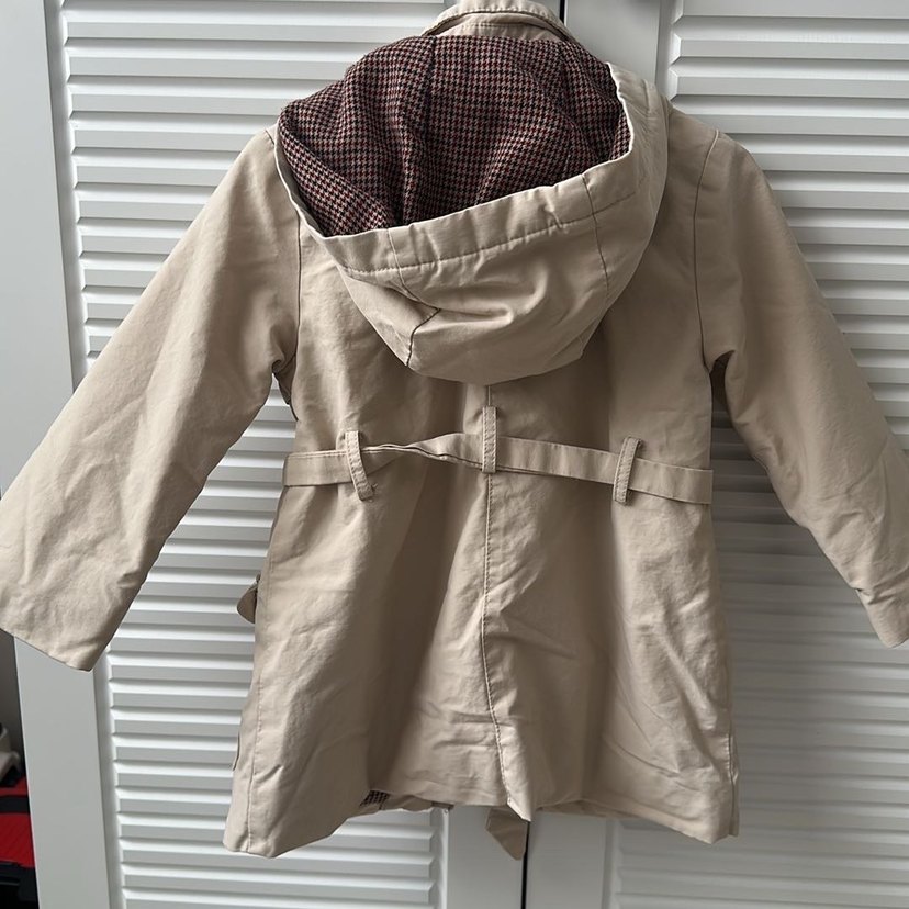 Bej Düğmeli Midi Hamile Ceketi - Görsel 3